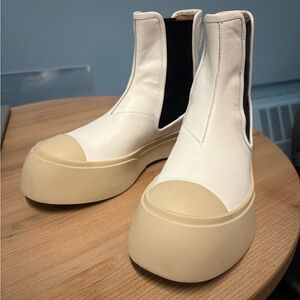 Marni White Pablo Chelsea Boots